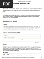 APA Headings and Seriation - Purdue Writing Lab