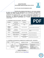 Edital 05/2018 seleção monitoria UFMS