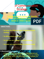 Types of Communicative Strategy: Prepared By:david Jhonson M. Basnillo and John Marco Y. Sarol Grade Xi - Stem 2 Students