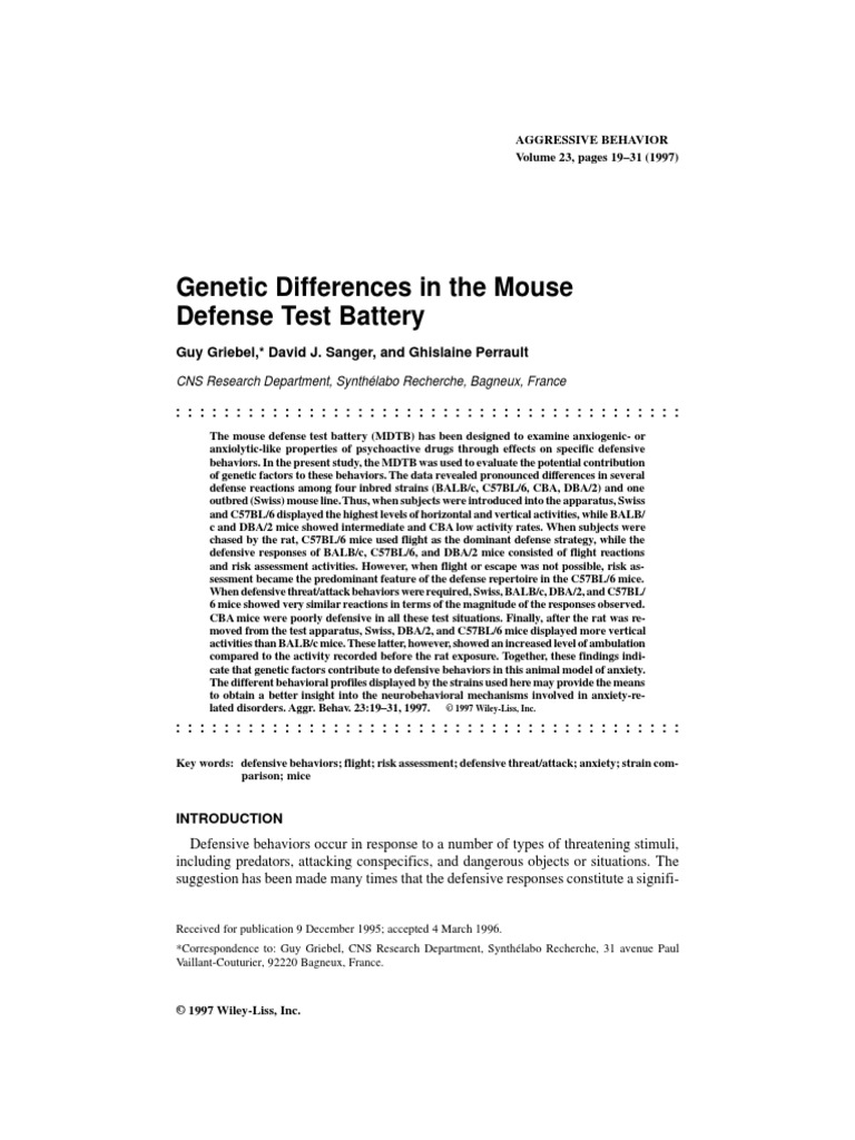 Battery Test PDF Generalized Anxiety Disorder Analysis Of Variance