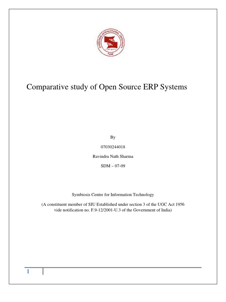 Open Source ERP Systems Comparison | PDF | Enterprise Resource Planning ...