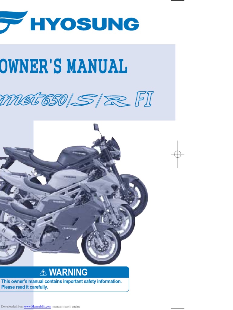 Hyosung GT650 EFI Service Manual PDF | PDF | Ignition System | Motor Oil