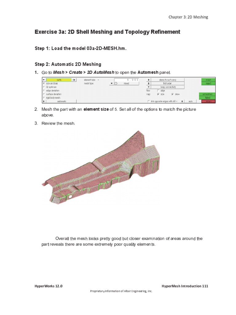 2D Shell Meshing and Refinement Guide | PDF | Areas Of Computer Science ...