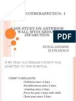 Pharmacotherapeutics - I: Case Study On Anterior Wall Myocardial Infarction