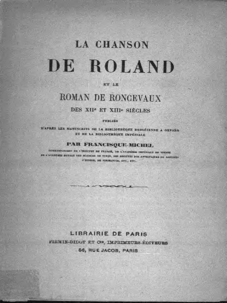 768px x 1024px - Michel Francisque - La Chanson de Roland | PDF