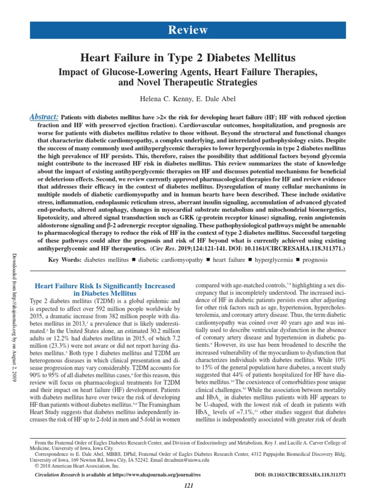 Heart Failure in Type 2 Diabetes Mellitus.2019 | PDF | Cardiovascular ...