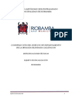 Gobierno Autónomo Descentralizado Municipalidad de Riobamba: Especificaciones Técnicas