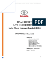 Final Report-Live Case Report On Indus Motor Company Limited (IMC)