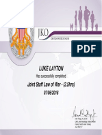 Luke Layton: Joint Staff Law of War - (2.5hrs)
