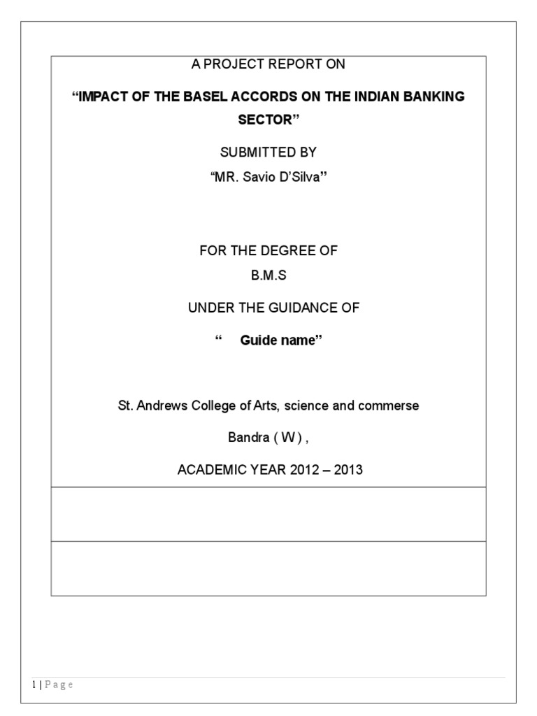 Basel Accords' Impact on Indian Banking | PDF | Capital Requirement ...
