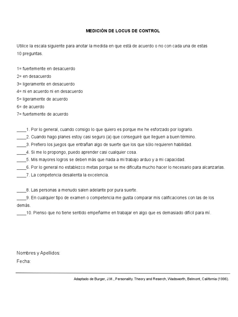 LOCUS | PDF | Conceptos psicologicos | Cognición