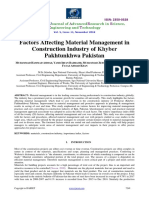 Factors Affecting Material Management In