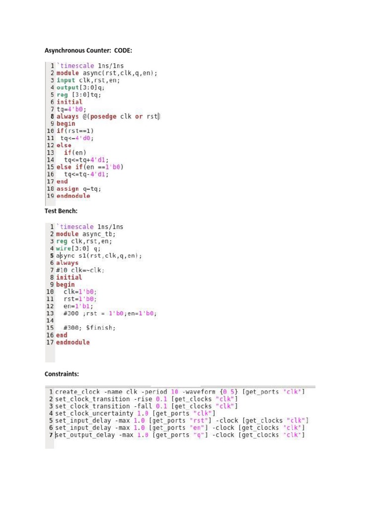 Asynchronous Counter Design and Analysis | PDF | Technology & Engineering