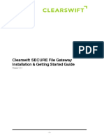 Clearswift SECURE File Gateway Installation & Getting Started Guide