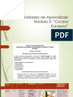 Actividades de Aprendizaje Módulo 2