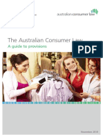 The Australian Consumer Law: A Guide To Provisions