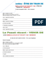 Etre en Train de Venir de Exercice Grammatical Feuille Dexercices Fiche Peda 81439