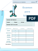 Examen Oficial de 4to Grado 2