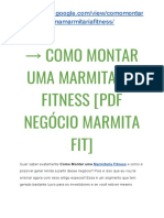 Curso de Como Montar Uma Marmitaria Fitness (Negócio Marmita Fit PDF)