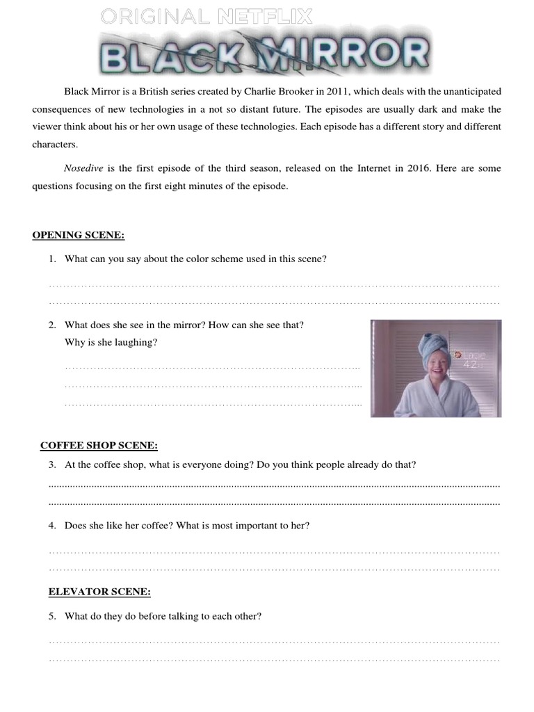 Black Mirror Lesson Plan PDF Television Series Television Episodes
