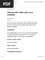 Filtering ARP Traffic With Linux Arptables