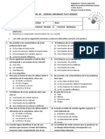 Prueba de Luz y Sonido Tercero Básico