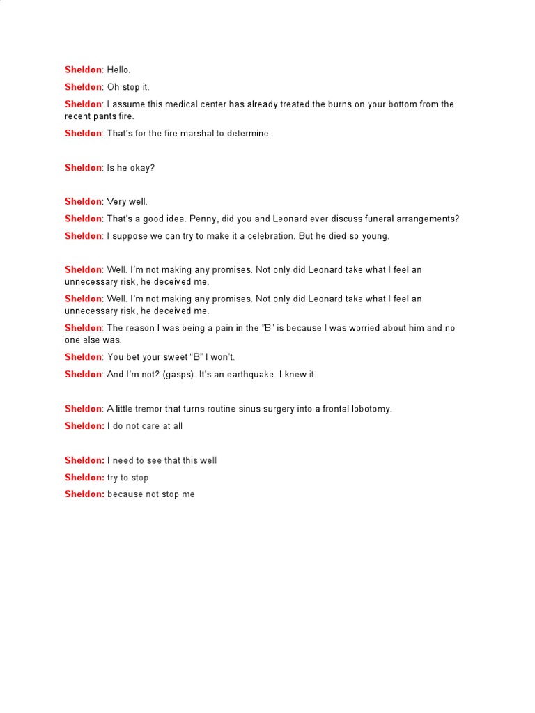 Young Sheldon S01E08 Dialogue Excerpts | PDF | Philosophy