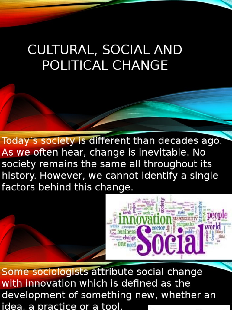 Agents of Cultural and Social Change | PDF | Social Conflict | Power ...