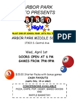 Bingo Flyer April