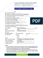 Form Pendaftaran Pelatihan Reguler IHATEC 2019 PT ADIPRIMA SURAPRINTA