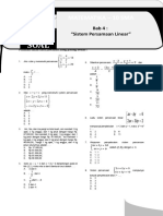 Bank Soal MATEMATIKA - 10 SMA - Bab 4. Sistem Persamaan Linear (Layout) TA 14-15