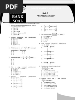 Bank Soal Matematika 10 Sma Bab 3 Persamaan Dan Fungsi Kuadrat