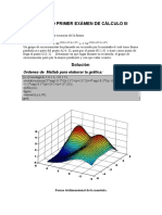 Ejemplo Exámen de Cálculo III