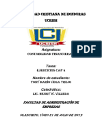 Universidad Cristiana de Honduras Contabilidad Financiera 1 Ejercicios Capítulo 4