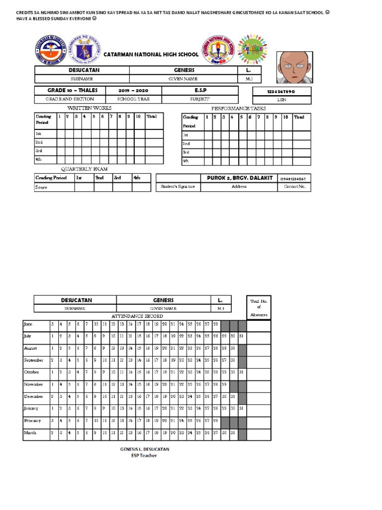School ID Card Specifications | PDF
