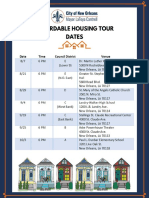 City of New Orleans Affordable Housing Tour Flyer