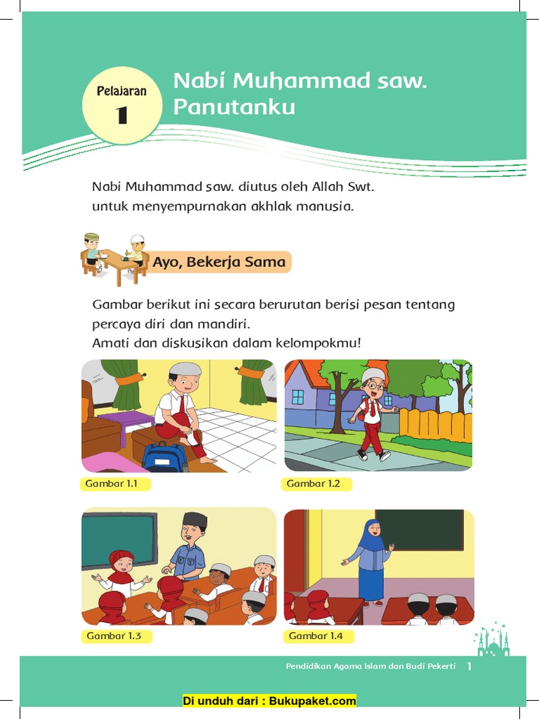Pelajaran 1 Nabi Muhammad Saw Panutanku