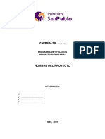 Estructura Proyecto Empresarial 