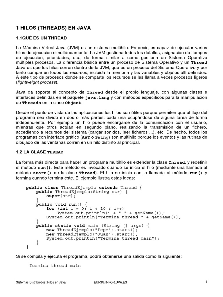 Hilo - en Java PDF | PDF | Informática | Tecnología