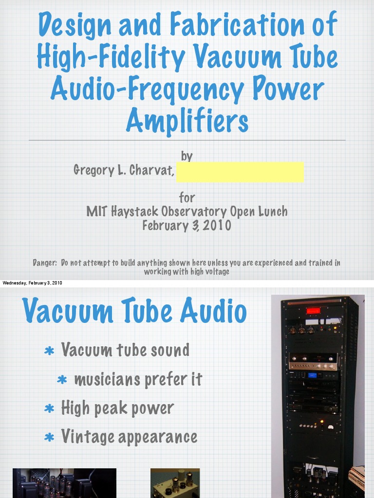 High-Fidelity Vacuum Tube Amplifier Guide | PDF | Amplifier | Vacuum Tube