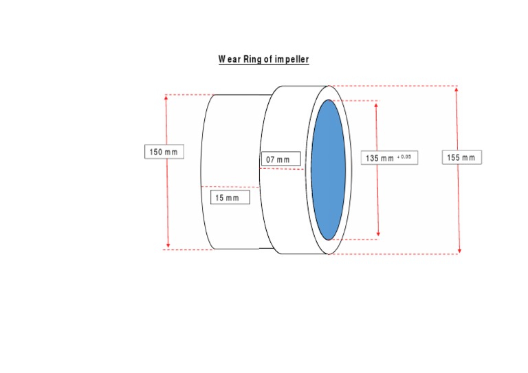 Wear Ring of Impeller: 07 MM 135 MM 155 MM 150 MM | PDF