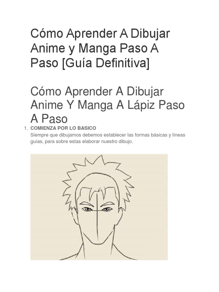 Guía para Dibujar Anime Paso a Paso | PDF | Anime | Dibujo
