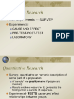 Quantitative Research Methods Survey Design