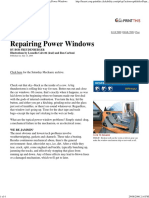 Popular Mechanics - Repairing Power Windows