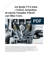 Detail Cara Kerja VVA Atau Variable Valves Actuation Di Mesin Yamaha NMAX 150 Blue Core