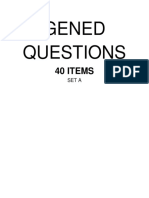 Gened Questions: 40 Items