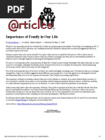 Importance of Family in Our Life
