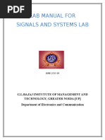 Signals & Systems Lab Manual