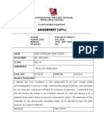 Assignment (10%) : Name Id Number Class Assessors