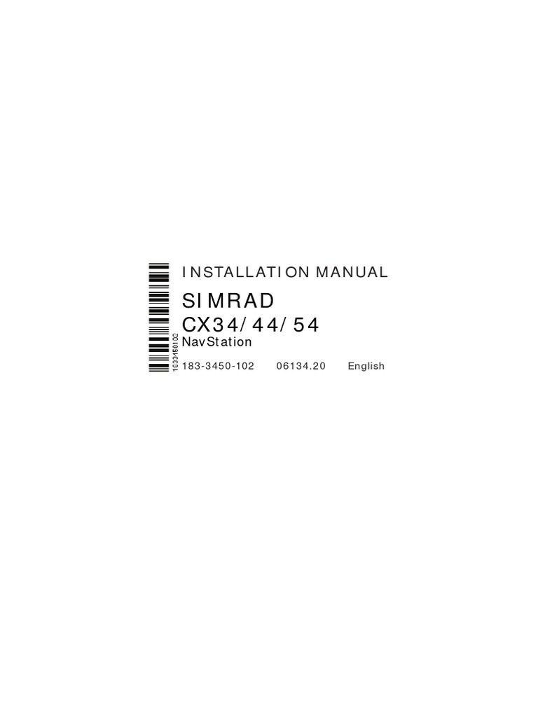 Instalare Simrad CX 44 | PDF | Propeller | Electrical Connector